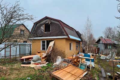 Демонтаж дома в Сосново с вывозом мусора